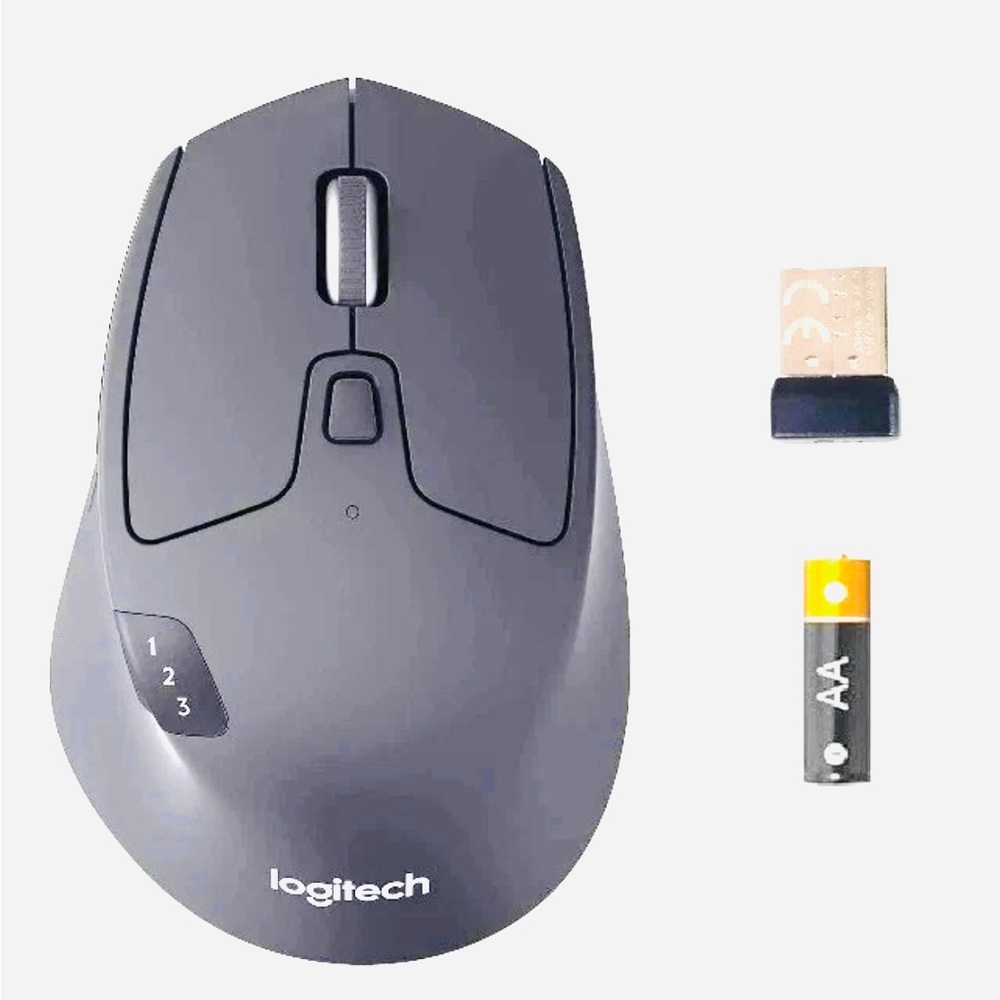 Logitech M720 Gray Triathlon Multi-Device Wireless Bluetooth Mouse Tested Workin